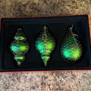 Elegant Green Christmas Ornament Set